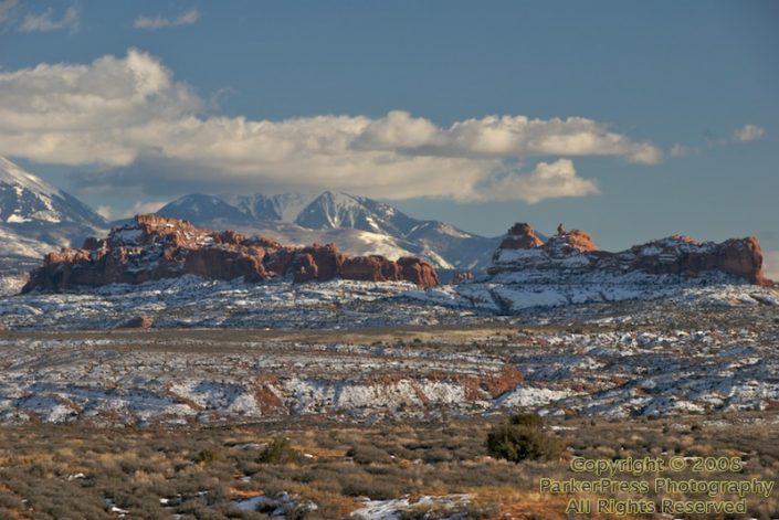 La Salle Mountains from the Salt Valley 4x4 road