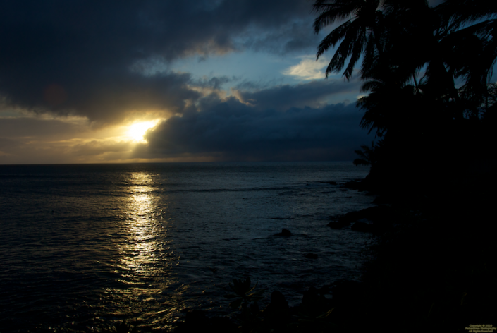 Sunset from the lawn