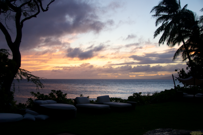 Sunset from the lawn