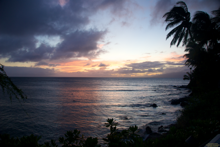 Sunset from the lawn