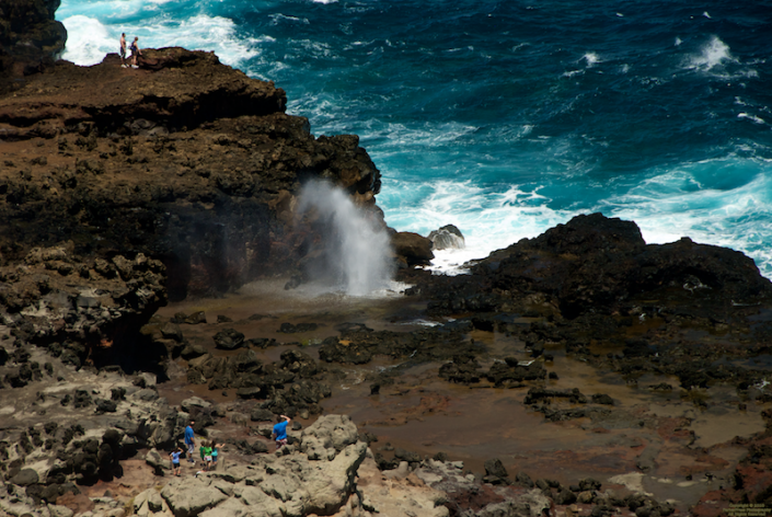 A blowhole on the road to Kahakuloa