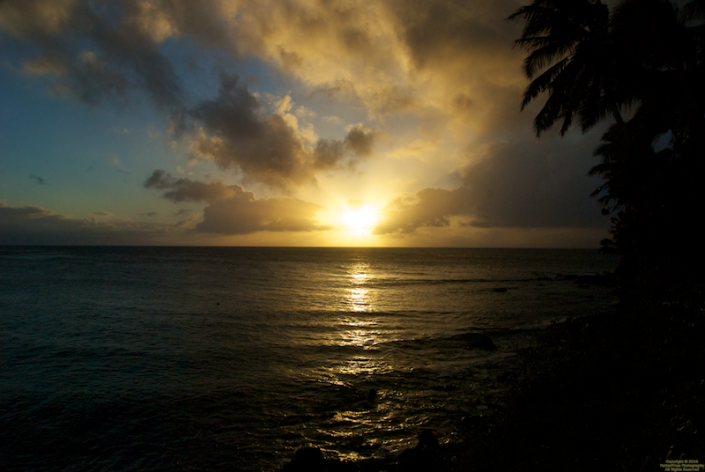 Sunset from the lawn