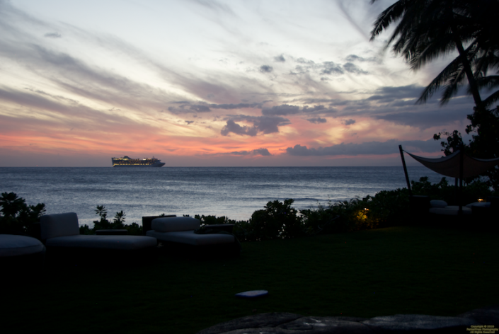 Sunset from the lawn