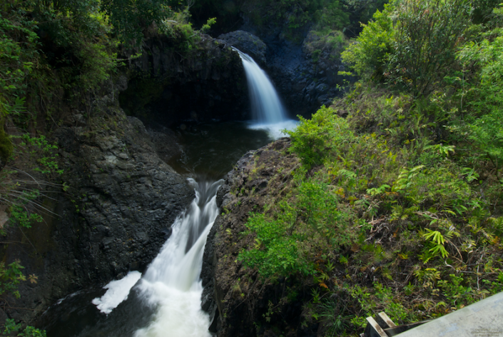 Quad Falls on the way up to Waimoku Falls