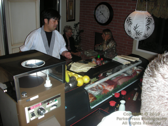 The sushi bar, at a quiet time