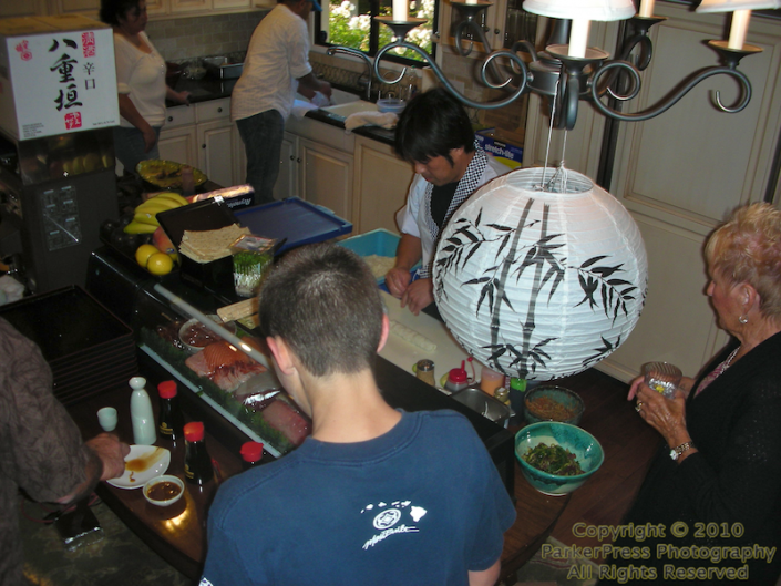 The sushi-bar in the kitchen