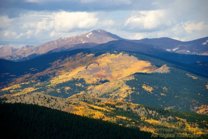 From Mount Evans road, looking West at Grays/Torreys