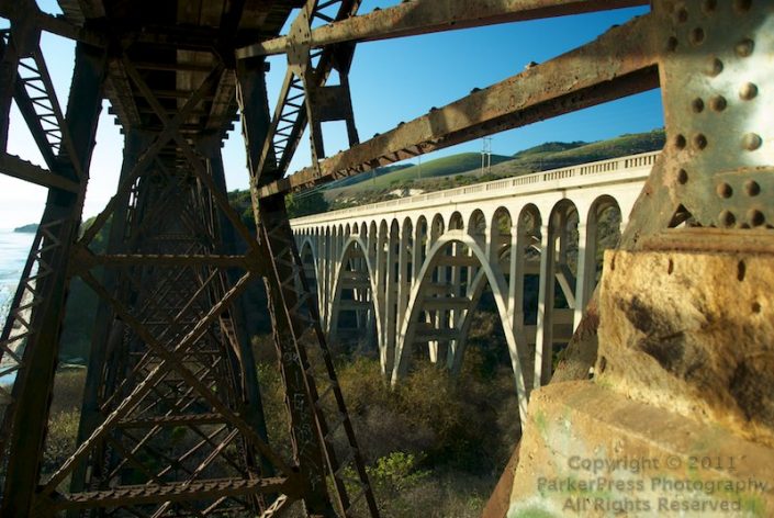 The train bridge at Arroyo Honda Creek