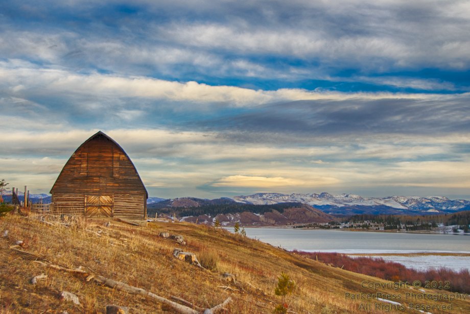 HDR of Fetcher Barn at Steamboat Lake